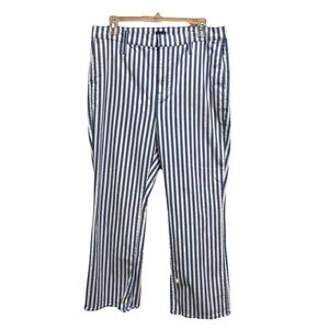 J. Crew Striped Blue and White Pants